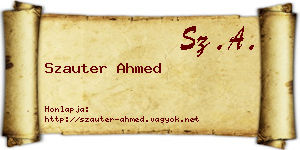 Szauter Ahmed névjegykártya